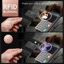 2 - Pack Grey Metal Thin Slim Men Women Pop Up Wallet (10.1 x 6.9 x 1.7 cm) - RFID Anti - theft Card Holder with box - RnR Galore