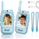 2 - Pack Mini Wireless Video Intercom Set for Children(Blue) - Educational and Interactive Walkie Talkie Toy for Playtime