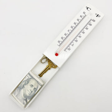 2 - Pack Outdoor Fake Thermometer Diversion Safe - Hidden Key, Money, Medicine Hiding Box - RnR Galore