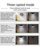 2 - Pack Solar Motion Sensor Wall Light(230 - Bead LED) - 3 Lighting Modes, IP64 Waterproof, Three - Sided Wide - Angle Lighting for Outdoor Security and Garden Lighting - RnR Galore