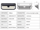 2 - Pack Solar Motion Sensor Wall Light(388 - Bead LED) - 3 Lighting Modes, IP64 Waterproof, Three - Sided Wide - Angle Lighting for Outdoor Security and Garden Lighting - RnR Galore