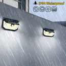 2 - Pack Solar Motion Sensor Wall Light(388 - Bead LED) - 3 Lighting Modes, IP64 Waterproof, Three - Sided Wide - Angle Lighting for Outdoor Security and Garden Lighting - RnR Galore