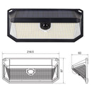 2 - Pack Solar Motion Sensor Wall Light(416 - Bead LED) - 3 Lighting Modes, IP64 Waterproof, Three - Sided Wide - Angle Lighting for Outdoor Security and Garden Lighting - RnR Galore