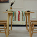 2 - PCS Christmas Edition Bohemian Woven Table Runner with Tassels - Rustic Farmhouse Decor for Dining & Coffee Tables - RnR Galore
