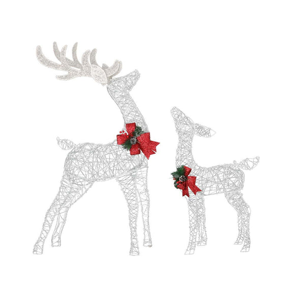 2 PCS Christmas Lights 170 LED Fairy Light Reindeer Decorations Jingle Jollys - RnR Galore