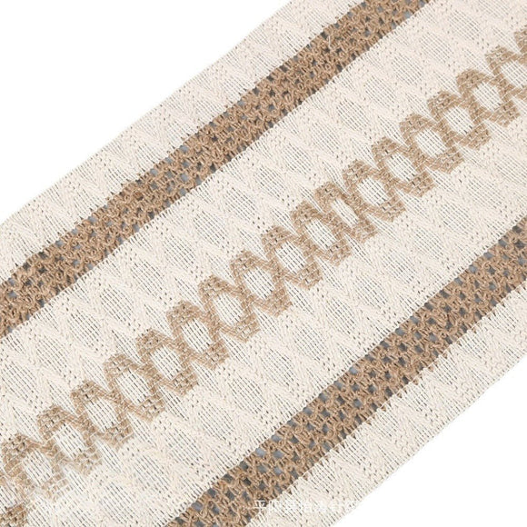 2 - PCS Hexagon Bohemian Woven Table Runner with Tassels - Rustic Farmhouse Decor for Dining & Coffee Tables - RnR Galore