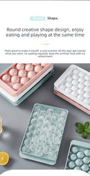 2 PCS Round Ice Cube Trays with Lids 14 Cavity Sphere Ice Ball Maker Mould Stackable Hard Plastic Easy Release for Whiskey Cocktails Pink - RnR Galore