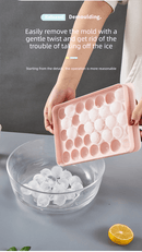 2 PCS Round Ice Cube Trays with Lids 33 Cavity Sphere Ice Ball Maker Mould Stackable Hard Plastic Easy Release for Cocktails Whiskey Blue - RnR Galore