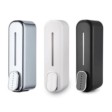 2 Pcs White Modern Wall - Mounted Press Soap Dispenser - 300ml Refillable Pump for Bathroom & Kitchen - RnR Galore