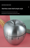 2 - piece Apple and Egg Shape Stainless Steel Kitchen Timer Mechanical Cooking Timer - Wind - Up 60 Minute Countdown Timer - Loud Ring 72dB Baking Tool with Non - Slip Base - Battery - Free Analog Timer for Home Office - RnR Galore