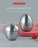 2 - piece Apple and Egg Shape Stainless Steel Kitchen Timer Mechanical Cooking Timer - Wind - Up 60 Minute Countdown Timer - Loud Ring 72dB Baking Tool with Non - Slip Base - Battery - Free Analog Timer for Home Office - RnR Galore