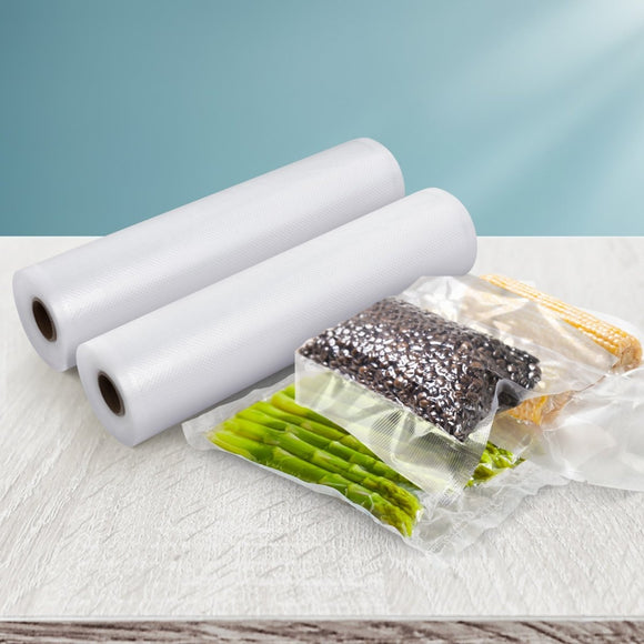 2 Rolls Food Vacuum Sealer Bags Storage Saver Heat Sealing Bag Pack 28CMX6M - RnR Galore