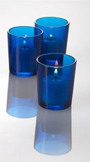 20 Pack Blue Glass Votive Tealight Candle Holders House Party Centerpiece Xmas Wedding Decor Glass Candlestick Party Decorations Bridal Baby Shower Event - RnR Galore