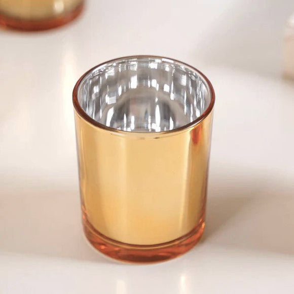 20 Pack Gold Votive Tealight Candle Holders Valentines Day Mercury Wedding Decor Glass Candlestick Party Decorations Bridal Baby Shower Event - RnR Galore
