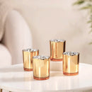 20 Pack Gold Votive Tealight Candle Holders Valentines Day Mercury Wedding Decor Glass Candlestick Party Decorations Bridal Baby Shower Event - RnR Galore