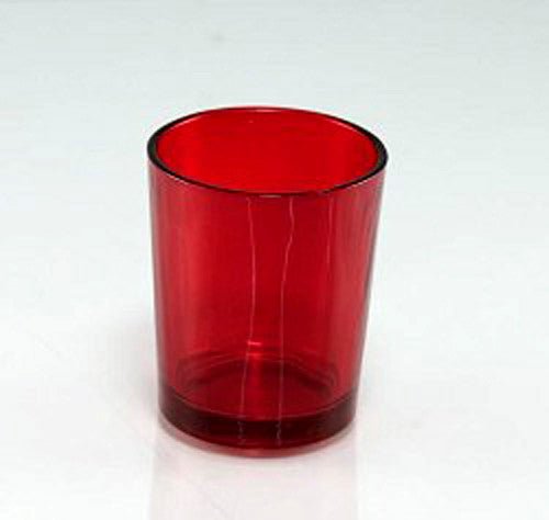 20 Pack Red Glass Votive Tealight Candle Holders House Party Centerpiece Xmas Wedding Decor Glass Candlestick Party Decorations Bridal Valentines Event - RnR Galore