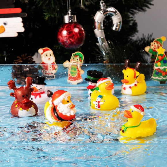 2025 Advent Calendar Christmas Ducks - 24pcs Rubber Duck Advent Calendar 24 Days of Christmas Countdown Toys for Christmas Gifts Party Favors Kids Toddlers Random Duck Gift Box - RnR Galore