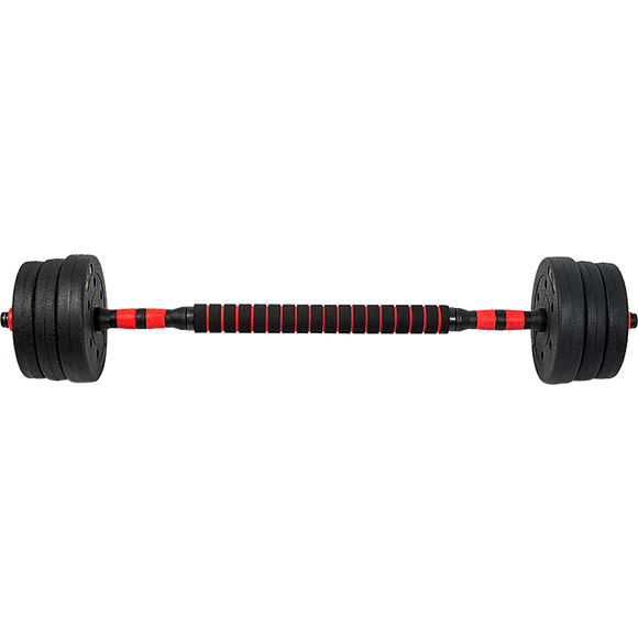 20kg Adjustable Rubber Dumbbell Set Barbell Home GYM Exercise Weights - RnR Galore