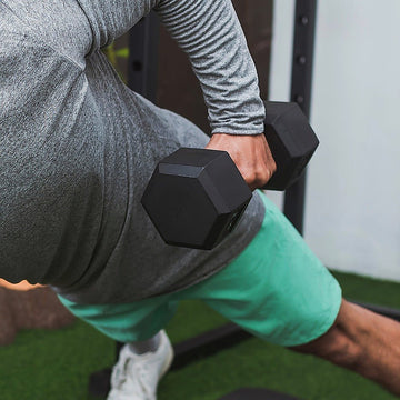 20KG Commercial Rubber Hex Dumbbell Gym Weight - RnR Galore