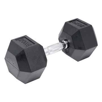 20KG Commercial Rubber Hex Dumbbell Gym Weight - RnR Galore