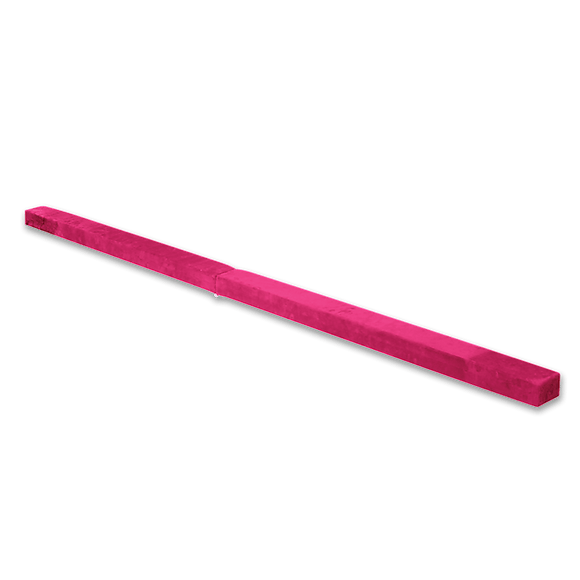 2.2m Gymnastics Folding Balance Beam Pink Synthetic Suede - RnR Galore