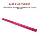 2.2m Gymnastics Folding Balance Beam Pink Synthetic Suede - RnR Galore