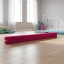 2.2m Gymnastics Folding Balance Beam Pink Synthetic Suede - RnR Galore