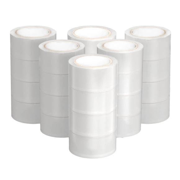 24 Rolls Packing Packaging Tape Sticky Clear Sealing Tapes Transparent 48mmx75m - RnR Galore