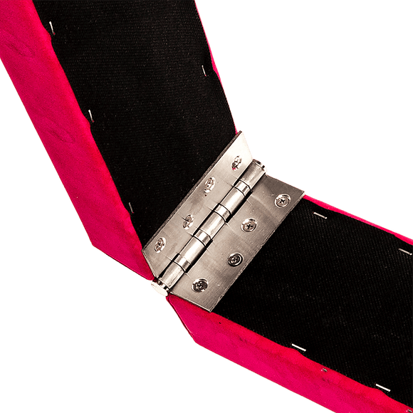 2.4m (8FT) Gymnastics Folding Balance Beam Pink Synthetic Suede - RnR Galore