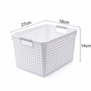 24x Premium Plastic Storage Basket Bulk w/ Grip Handles 27*18*14cm - RnR Galore