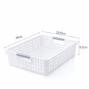 24x Premum Plastic Storage Basket Bulk w/ Grip Handles 36*25.5*8.5cm - RnR Galore