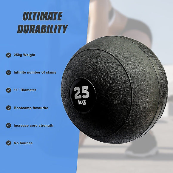 25kg Slam Ball No Bounce Crossfit Fitness MMA Boxing BootCamp - RnR Galore