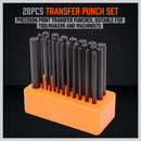 28x Center Transfer Punches Set Machinists Tool Punch Stand Heat Treated Steel - RnR Galore
