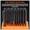 28x Center Transfer Punches Set Machinists Tool Punch Stand Heat Treated Steel - RnR Galore