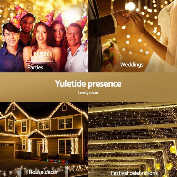 2Mx3M Christmas Lights Net String Light Decorations Warm 504 LED Jingle Jollys - RnR Galore