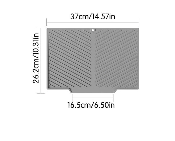 2PC Black Multi - Use Drain Mat (37x27 cm) – Non - Slip Heat Protection for Dish Drying & Prep - RnR Galore