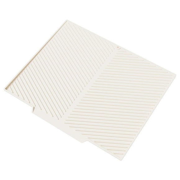 2PC White Multi - Use Drain Mat (43x33 cm) – Non - Slip Heat Protection for Dish Drying & Prep - RnR Galore