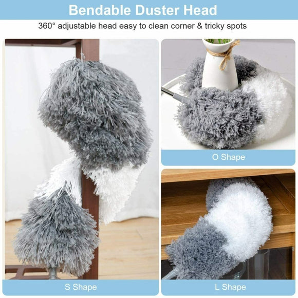 2PCS Duster Extendable Telescopic Microfibre Duster with Stainless Steel Pole - RnR Galore