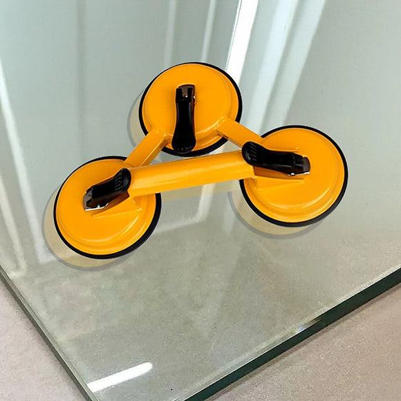 2x 150kg Load Aluminum Triple Suction Cup Pad Glazer Glass Sucker Remover Lifter - RnR Galore