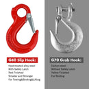 2X 6mm Hammerlock+ Eye Sling Hook Safety Chain Caravan Trailer connecting Extend - RnR Galore