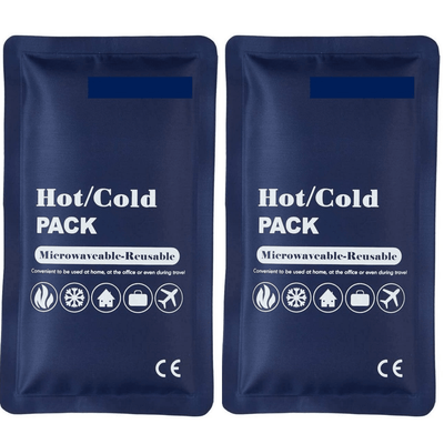 2x HOT COLD PACK First Aid Reusable Ice Heat Gel Packs Microwaveable Relief - RnR Galore