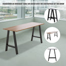 2x Rustic Dining Table Legs Steel Industrial Vintage 71cm - Black - RnR Galore