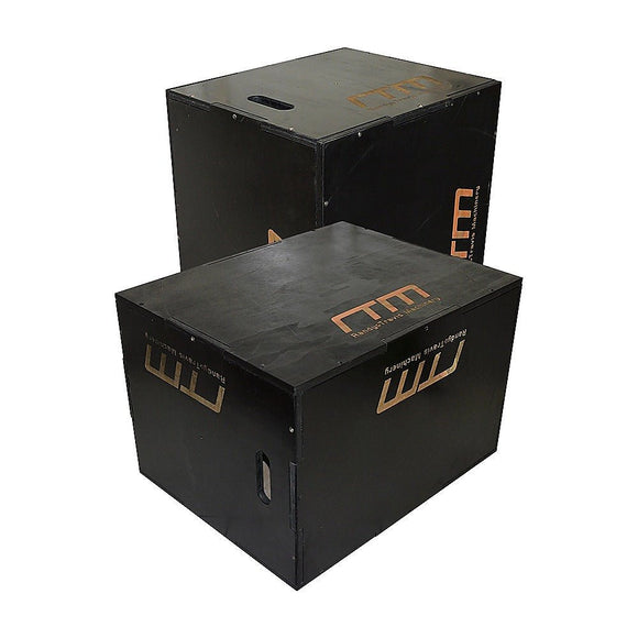 3 IN 1 Black Wood Plyo Games Plyometric Jump Box - RnR Galore
