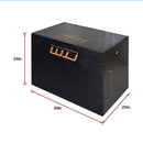 3 IN 1 Black Wood Plyo Games Plyometric Jump Box - RnR Galore