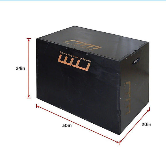 3 IN 1 Black Wood Plyo Games Plyometric Jump Box - RnR Galore