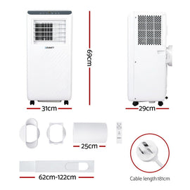 3 - in - 1 Devanti Portable Air Conditioner Dehumidifier Fan 7000BTU - RnR Galore