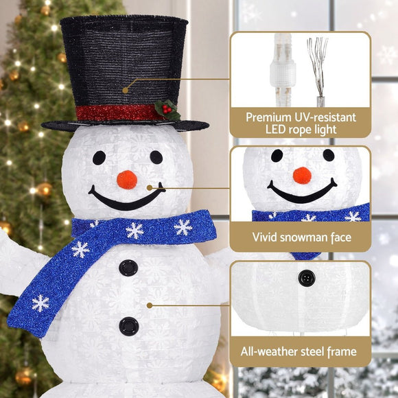 3 PCS Christmas Lights 330 LED Fairy Light Snowman Decorations Jingle Jollys - RnR Galore