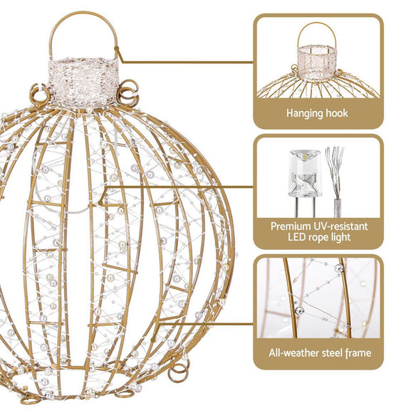 3 PCS Christmas Lights 360 LED Fairy Light Ball Decorations Jingle Jollys - RnR Galore