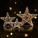 3 PCS Christmas Lights 900 LED Fairy Light Star Decorations Jingle Jollys - RnR Galore