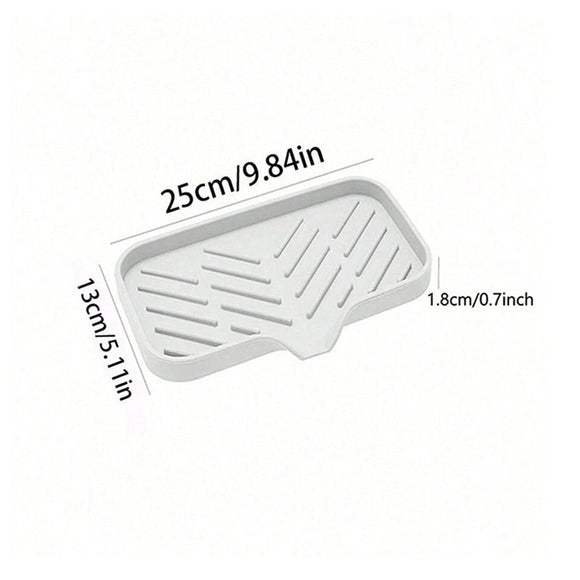 3 - PCS White Large Drainable Soap Dish Tray with Anti - Slip Base for Bathroom Sink - Keeps Soap Dry and Organized in Australian Homes - RnR Galore